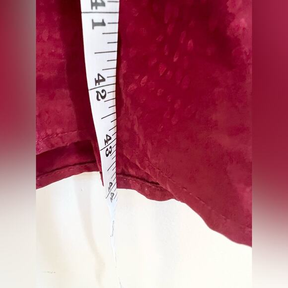 The nines by hatch maroon satin sleeveless maternity dress tiered skirt midi XS - Picture 8 of 9